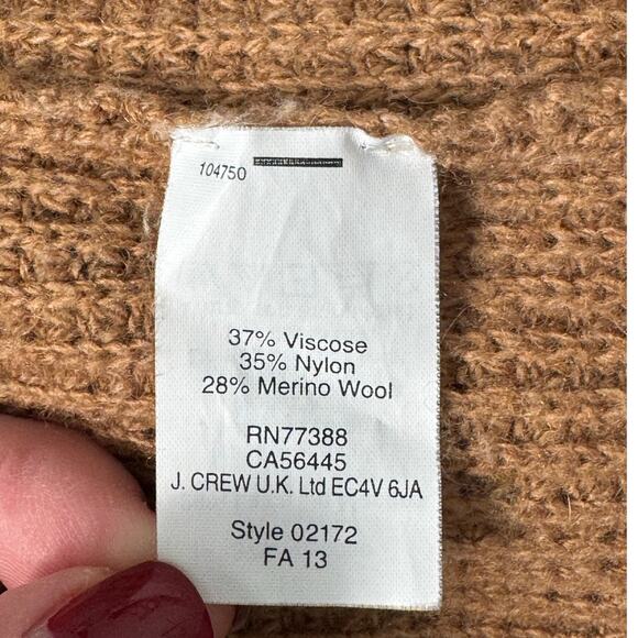 J.Crew Waffle Knit Round Neck Sweater Brown Size XS - Picture 4 of 6